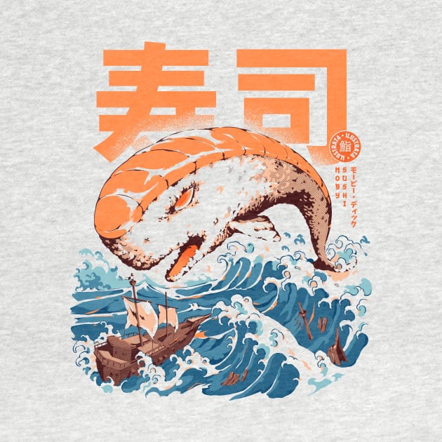 Moby Sushi by Ilustrata